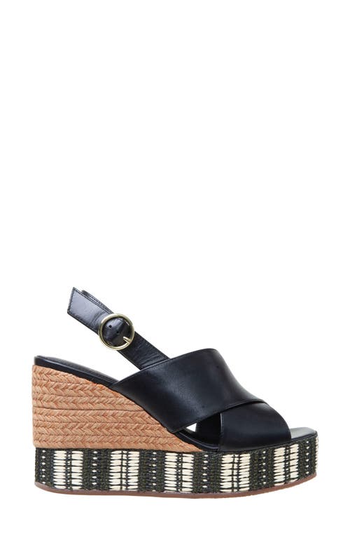Shop Linea Paolo Valery Wedge Sandal In Black