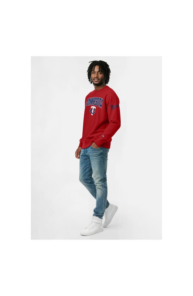 Champion Men's Champion Red Minnesota Twins Reverse Weave Chenille Sweatshirt, Alternate, color, Red