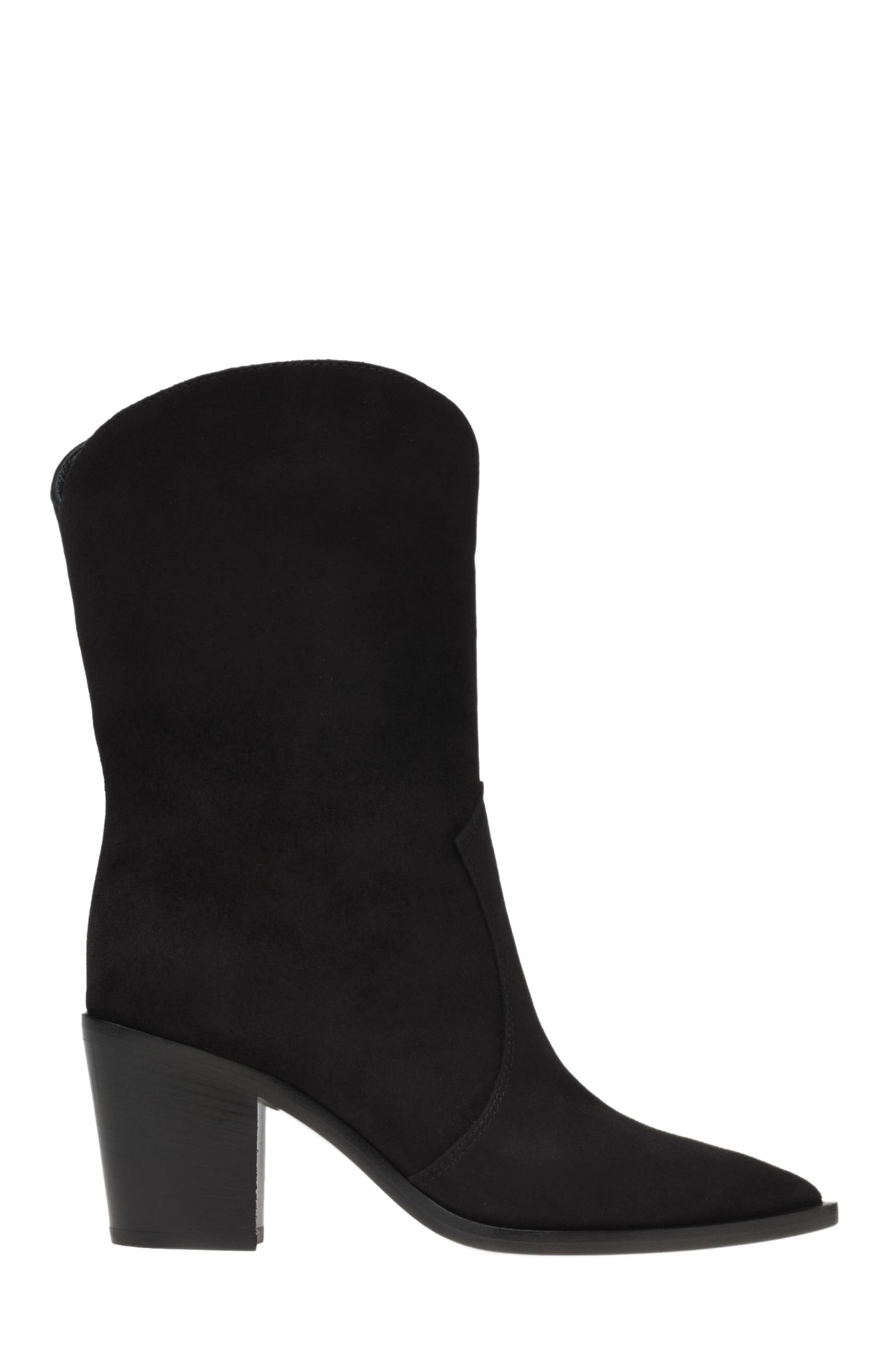 Gianvito Rossi Denver Bootie, Main, color, Black Suede