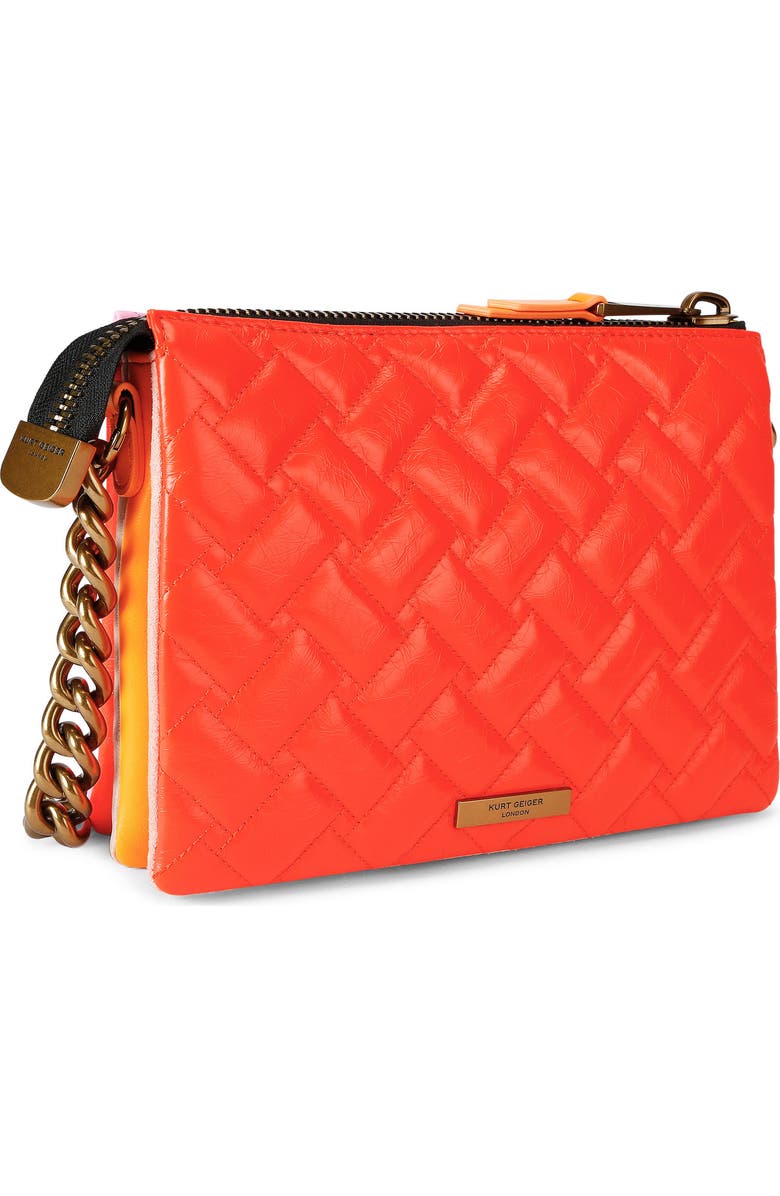 Kurt Geiger London Kensington Puff Quilted Leather Pouch Bag, Alternate, color, Open Pink