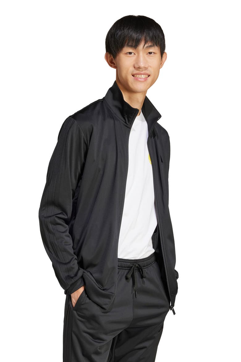 Essentials Warm-Up 3-Stripes Track Jacket, Alternate, color, BLACK/BLAC