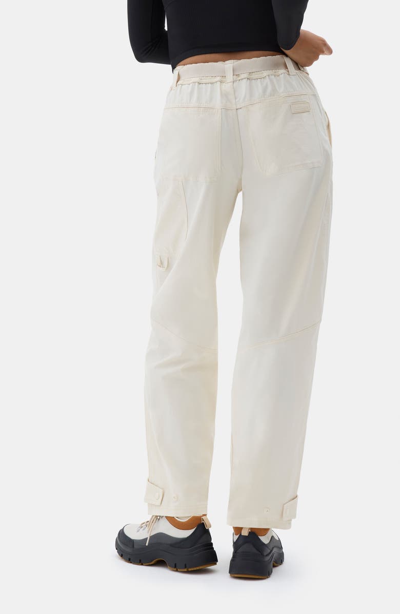 Halfdays Bastille High Waist Ripstop Pants, Alternate, color, Oatmilk