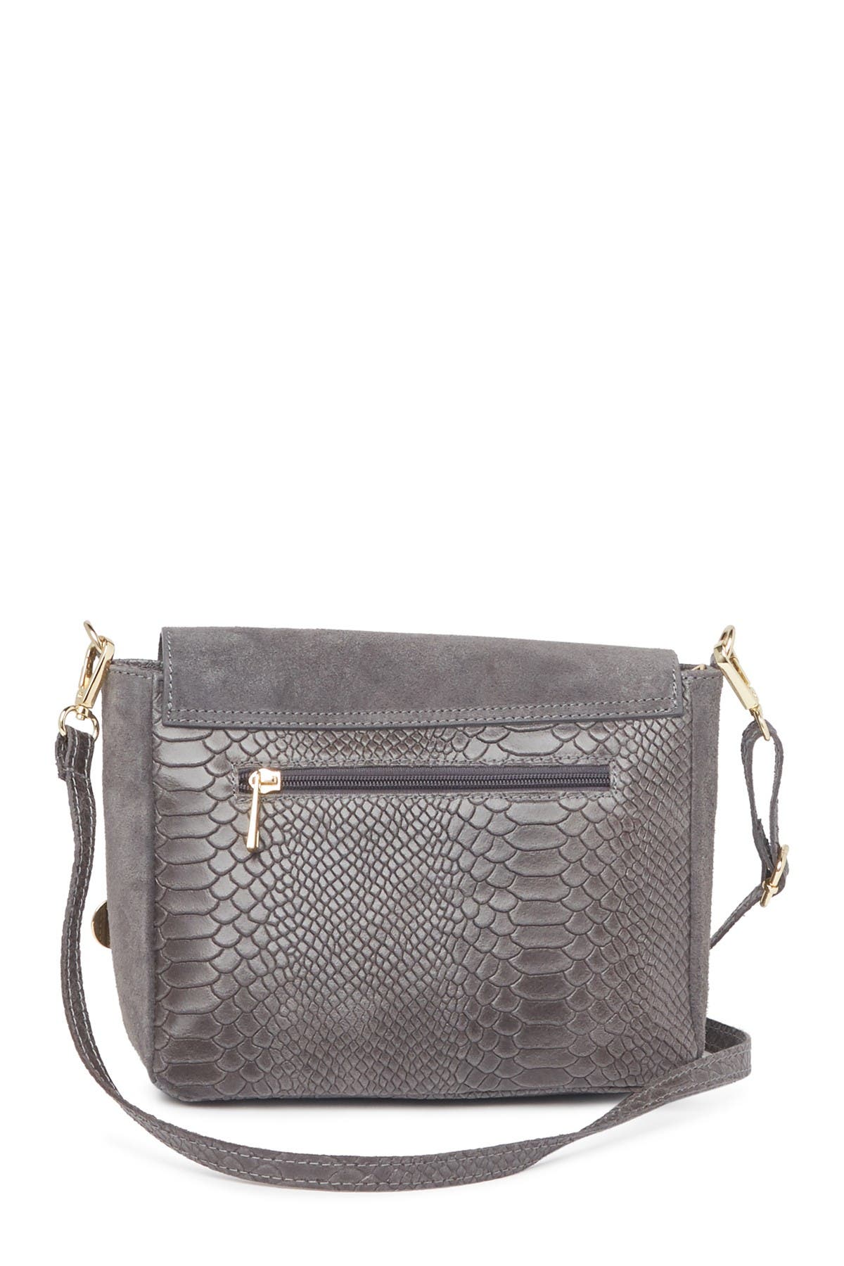 CHRISTIAN LAURIER Acil Alligator Embossed Leather & Suede Box Crossbody Bag, Alternate, color, 