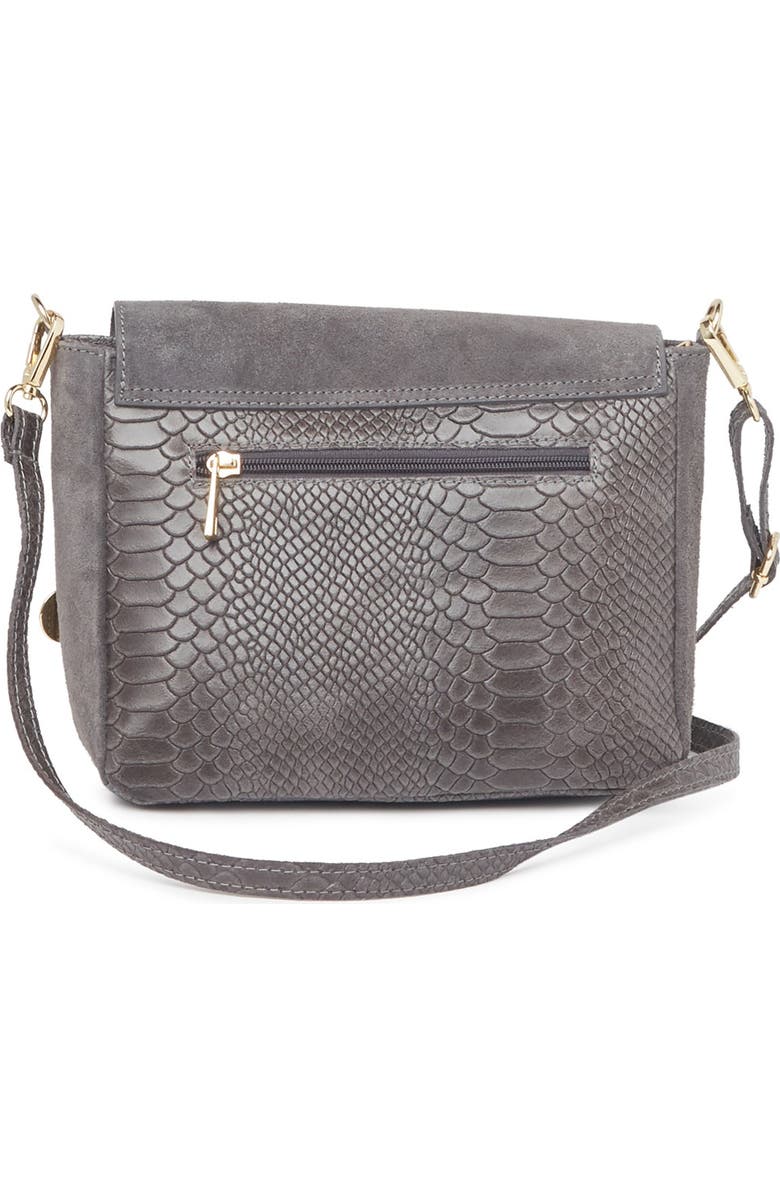 CHRISTIAN LAURIER Acil Alligator Embossed Leather & Suede Box Crossbody Bag, Alternate, color,