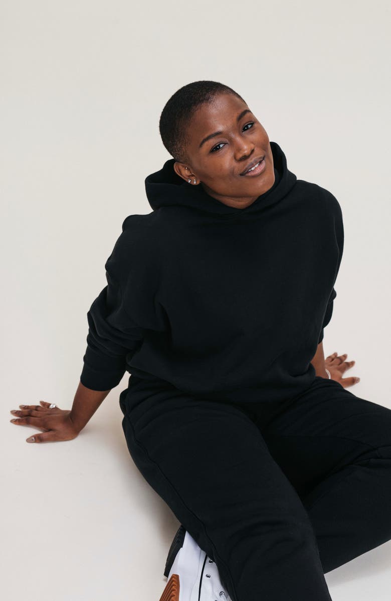 Ocio Women's Organic Cotton Teddy Oversized Hoodie, Main, color, 