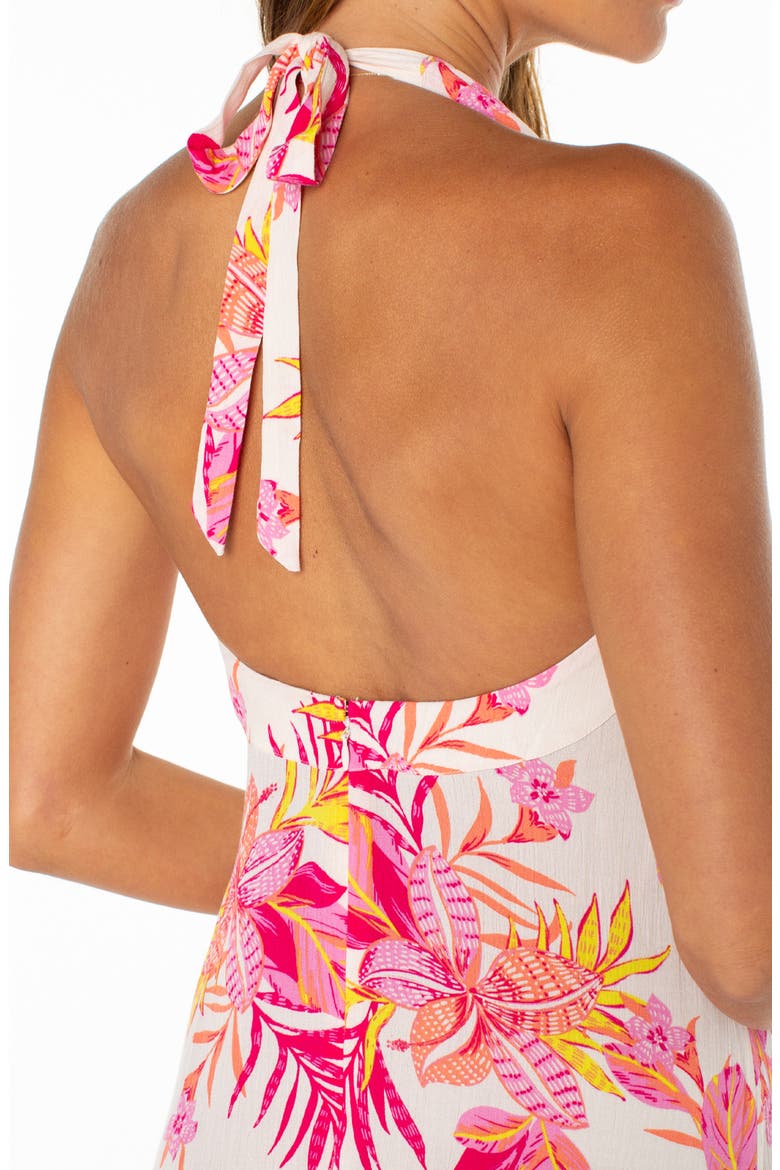 Beach Day Floral Halter Maxi Dress, Alternate, color, DEW
