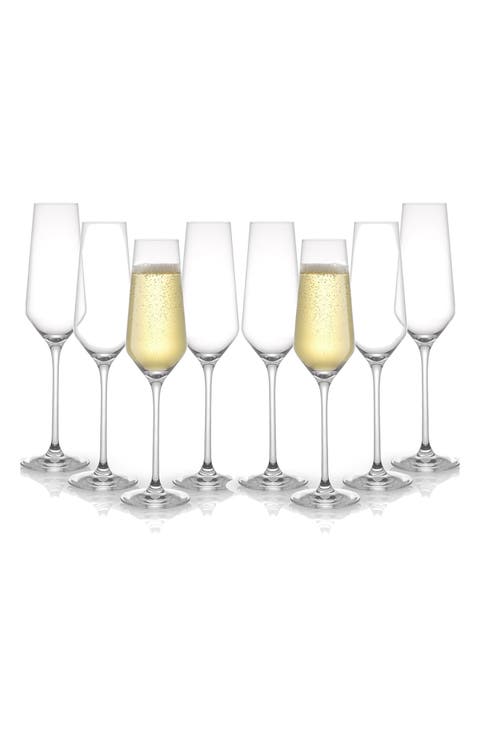 Set of 8 Layla Crystal Bubbles Flutes