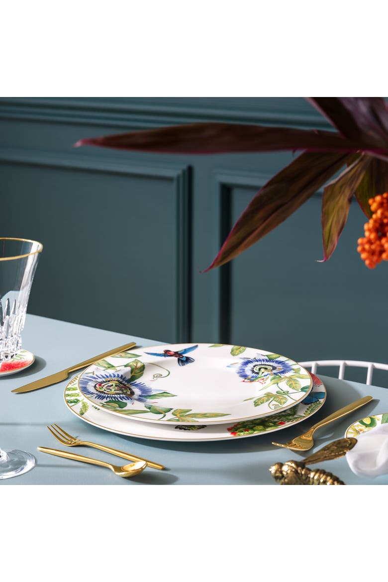 Amazonia Buffet Plate Round, Alternate, color, White