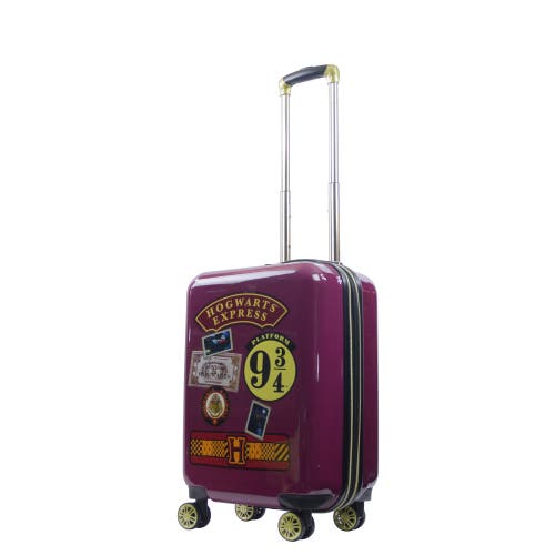 Ful Wb Harry Potter Hogwart Express Hardside Printed Abs 21 Inch Luggage In Burgundy