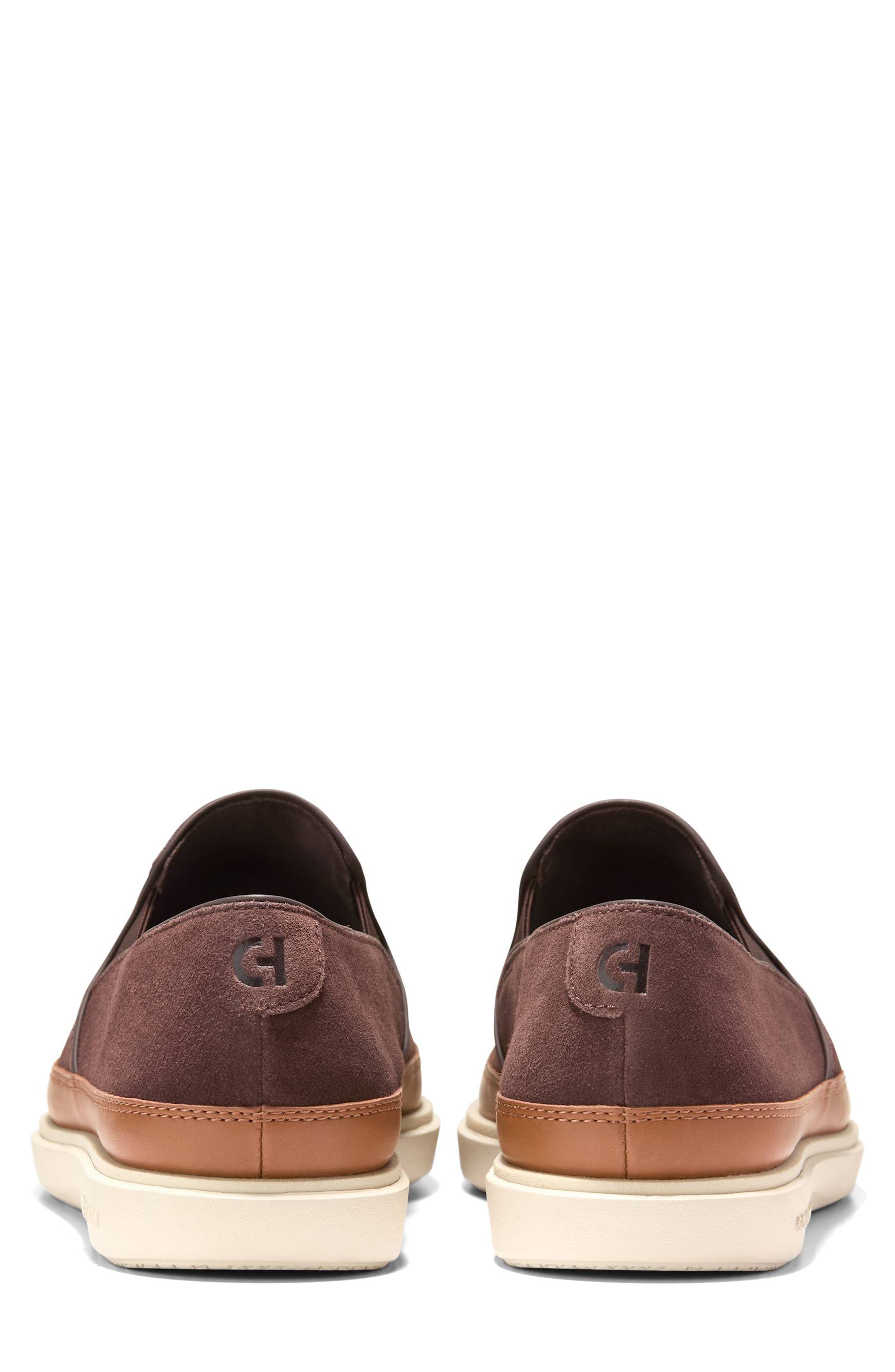 Cole Haan Twin Gore Leather Slip-On Sneaker, Alternate, color, Madra Suede/ British Tan