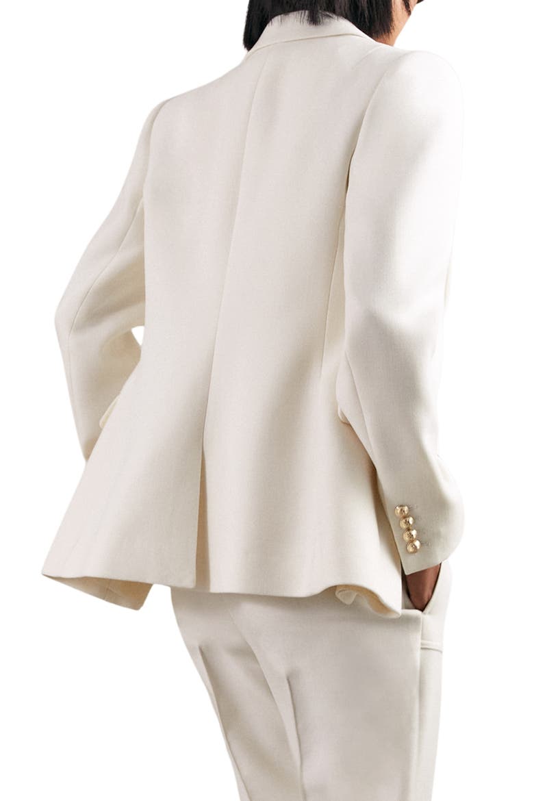 Lily Double Breasted Blazer, Alternate, color, WHITE