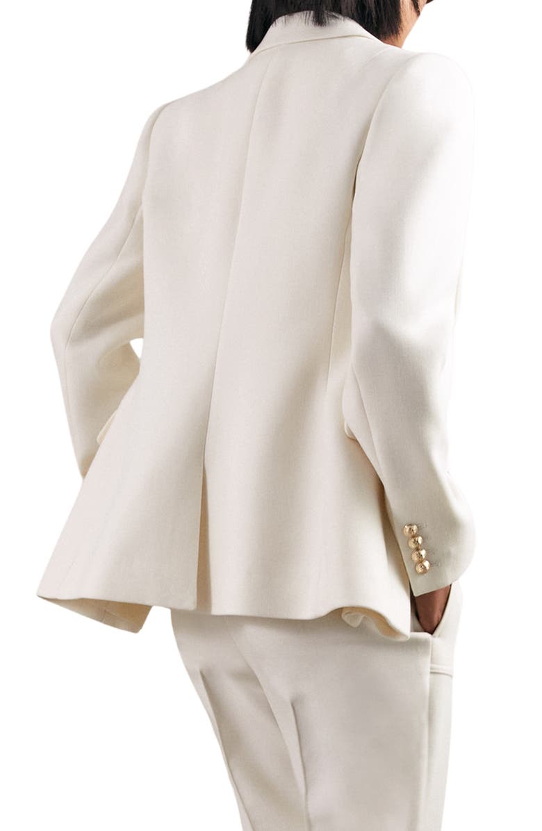 Reiss Lily Double Breasted Blazer, Alternate, color, White