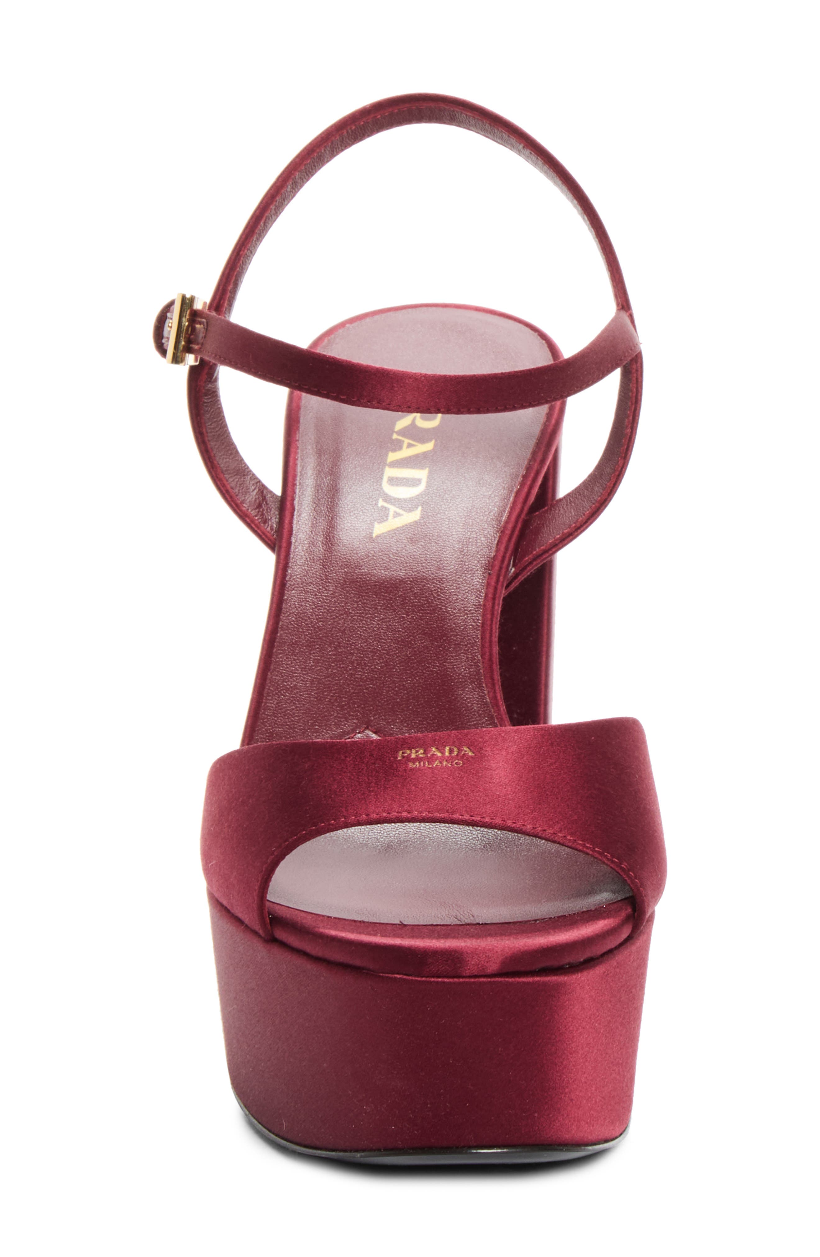 Satin Platform Sandal, Alternate, color, GRANATO
