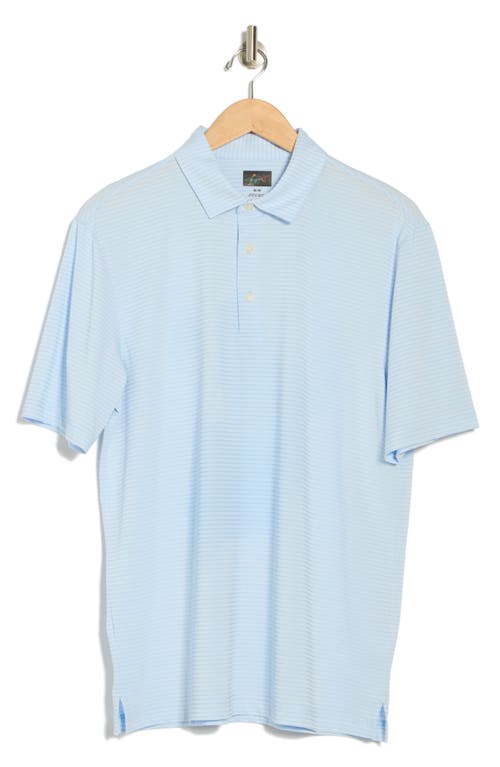 Greg Norman Feeder Stripe Oyster Piqué Knit Polo