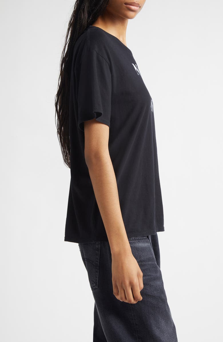 R13 Relaxed Fit Not a Fan Cotton 
Cashmere Graphic T-Shirt, Alternate, color, Black