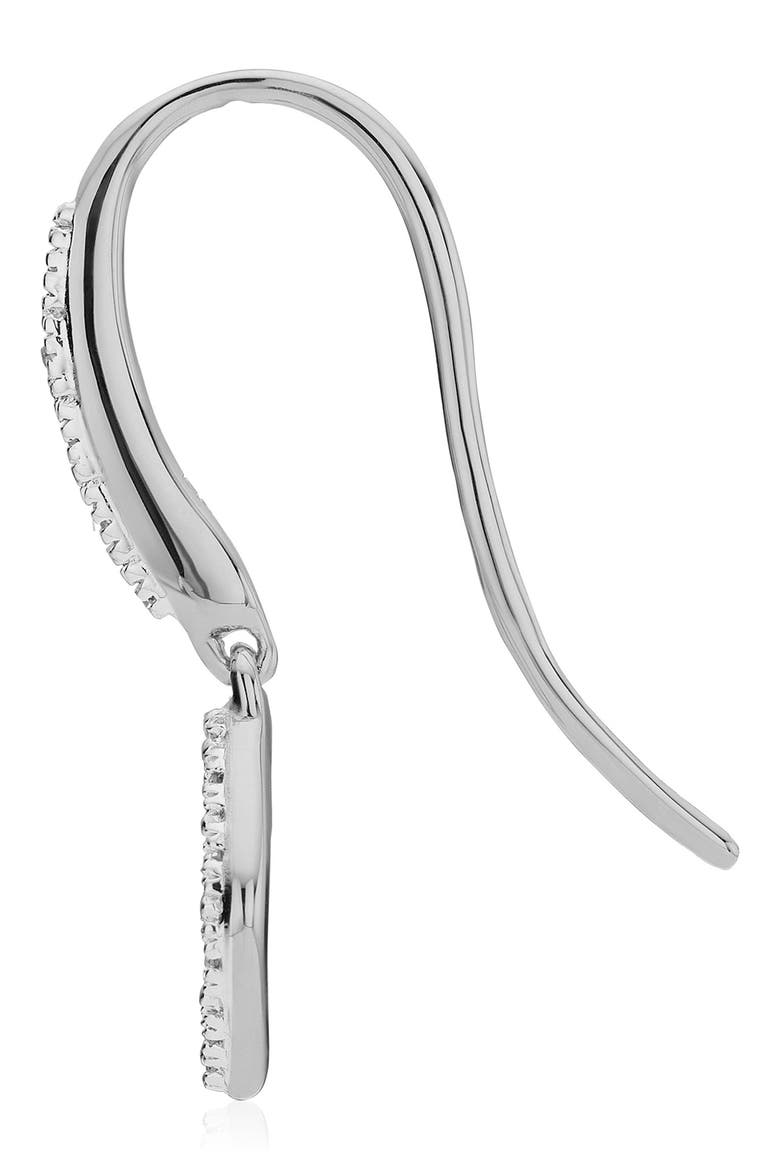 Riva Mini Kite Diamond Pavé Drop Earrings, Alternate, color, SILVER/ DIAMOND