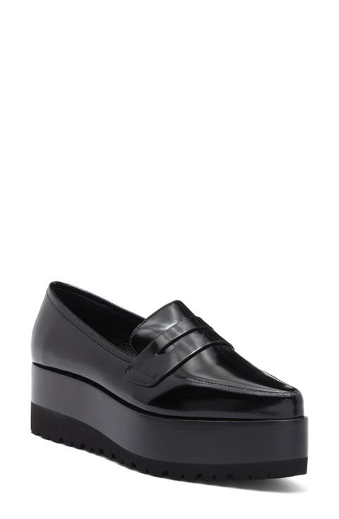 Suite You Pointed Toe Platform Wedge Penny Loafer (Women)
