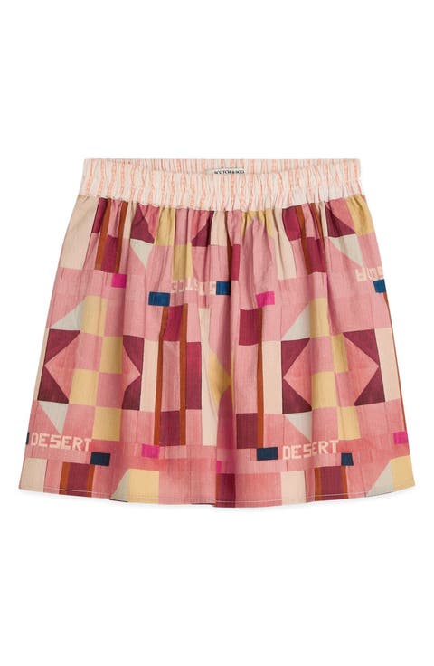 Kids' Print Cotton Seersucker Skirt (Big Kid)