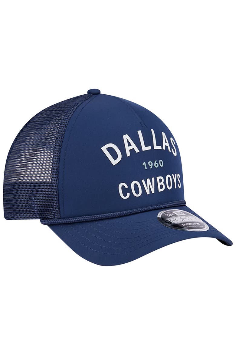 Men's New Era  Navy Dallas Cowboys Active Minimalist M-Crown A-Frame 9FORTY Adjustable Hat, Alternate, color, Navy