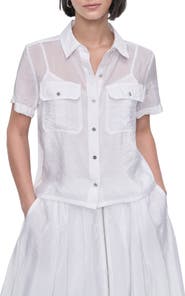 DKNY Tech Poplin Button-Up Shirt