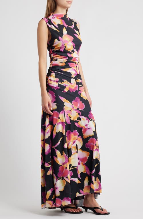 Rails Cosmos Print Ruched Maxi Dress In Multi