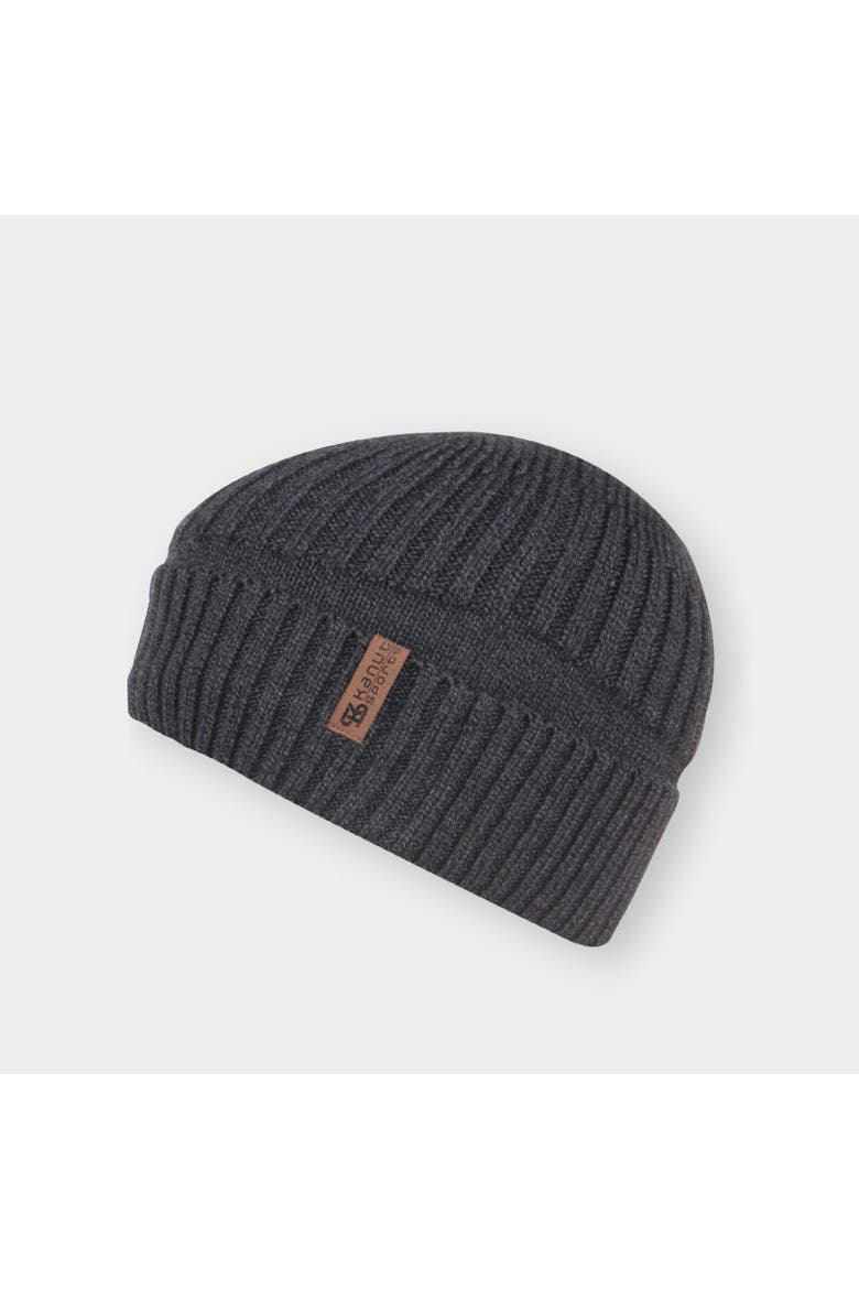 Brazos Women's Ribbed beanie, Main, color, Dark Grey