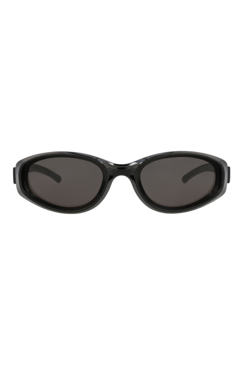 56mm Oval Sunglasses, Main, color, BLACK BLACK GREY