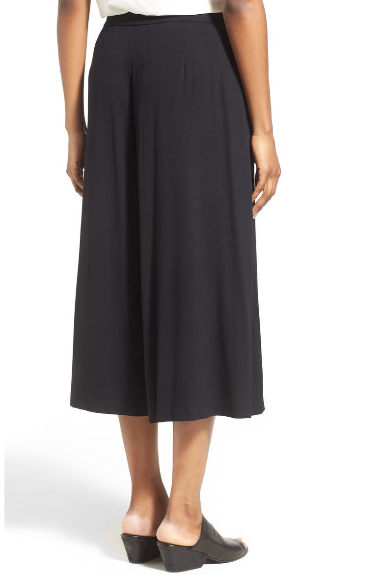 Jersey Wide Leg Culottes, Alternate, color, BLACK
