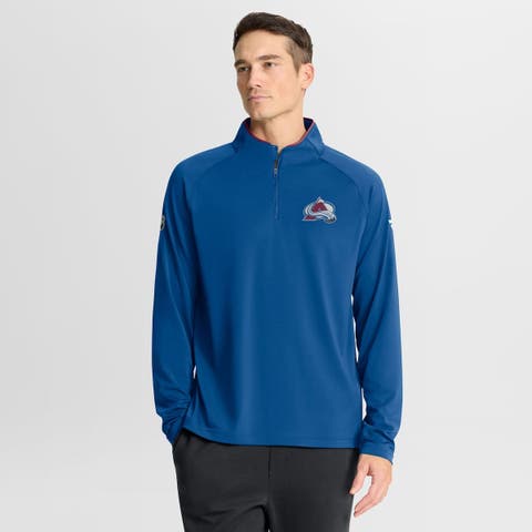 Men
s Fanatics Blue Colorado Avalanche Authentic Pro Rink Training Quarter-Zip Pullover