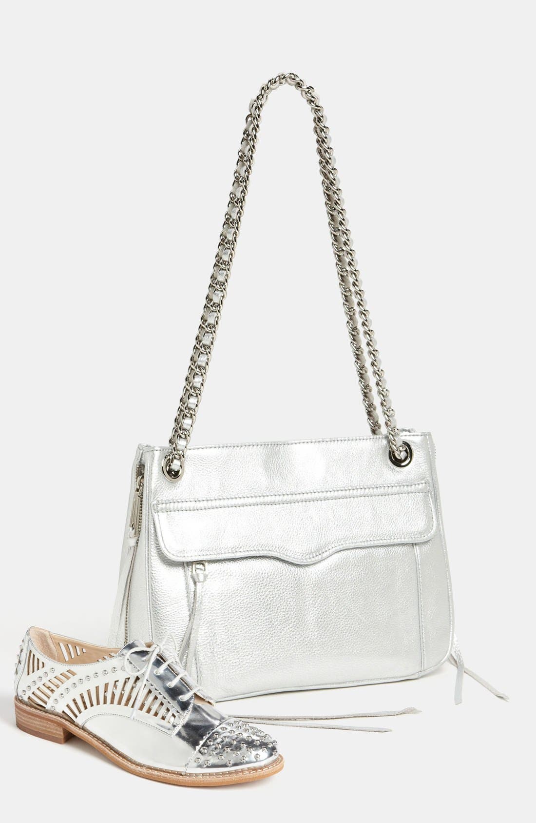 'Jayden' Oxford, Alternate, color, SILVER LIQUID METALLIC LEATHER