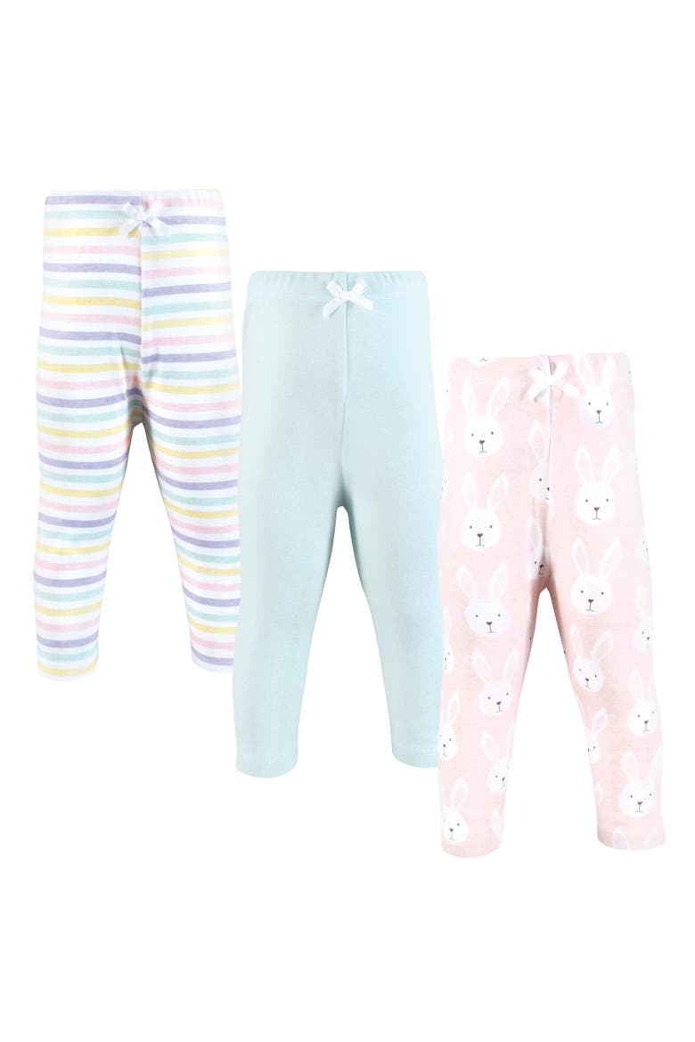 Soft Cotton Knotted Bow Pants, Main, color, Easter Bunny Pink