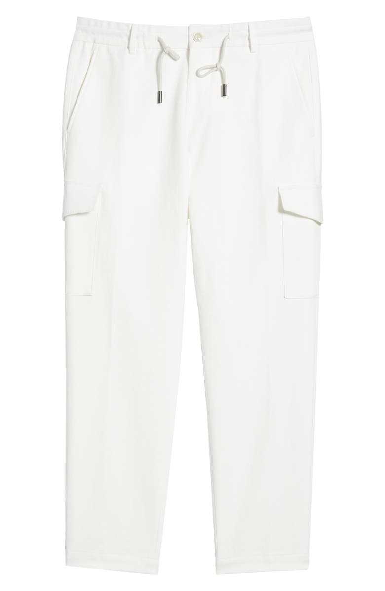 BOSS Pagol Stretch Cotton Drawstring Pants, Alternate, color, Open White