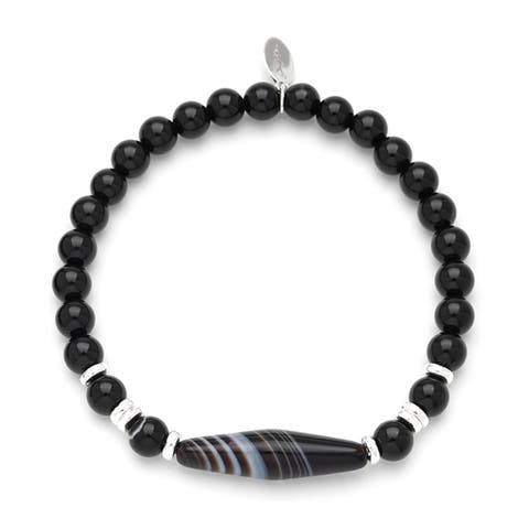Agate Beaded Flex Bracelet