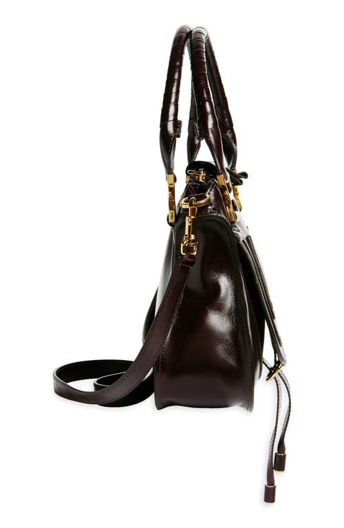 Chloé Marcie Small Double Carry Shoulder Bag In Auburn Red