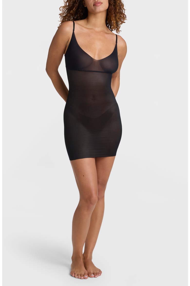 Featherlight Control Shaper Slip, Main, color, BLACK