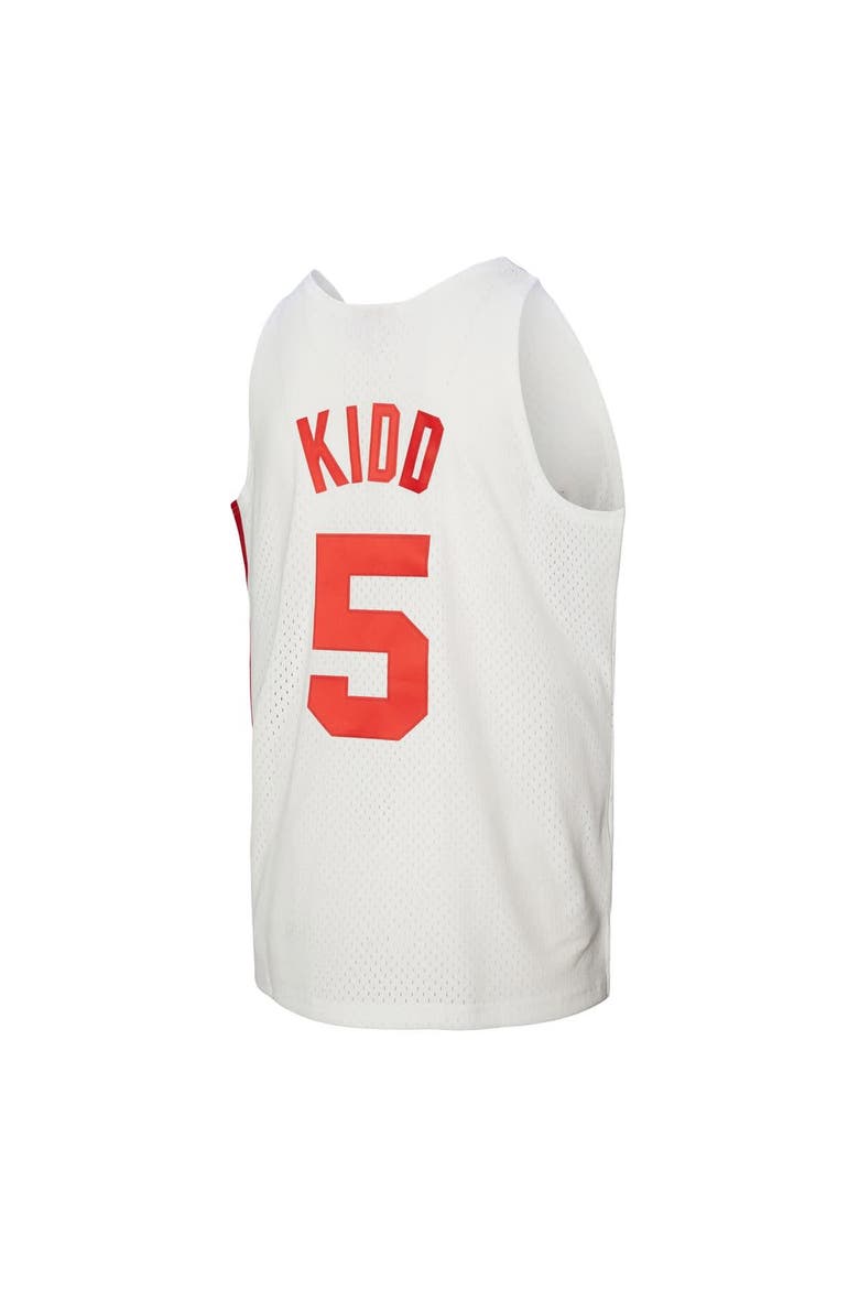 Men's Mitchell & Ness Jason Kidd White New Jersey Nets 2005/06 Hardwood Classics Swingman Jersey, Alternate, color, White