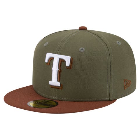 Men's New Era Olive/Brown Texas Rangers Color Pack 59FIFTY Fitted Hat
