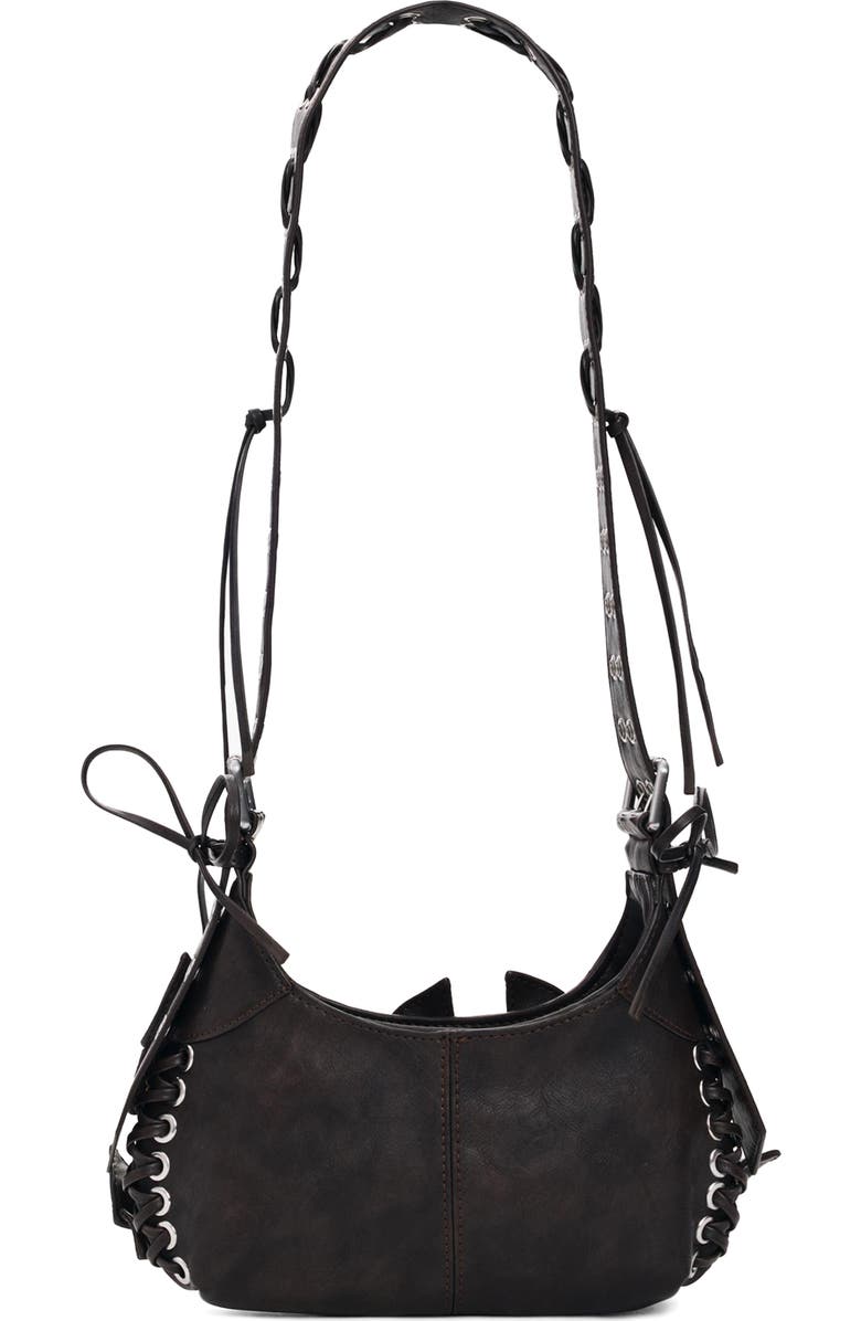 Desigual Small Butterfly Appliqué Handbag, Alternate, color, Brown