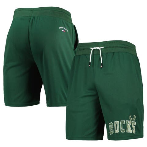 Men's Tommy Jeans Hunter Green Milwaukee Bucks Mike Mesh Basketball Shorts