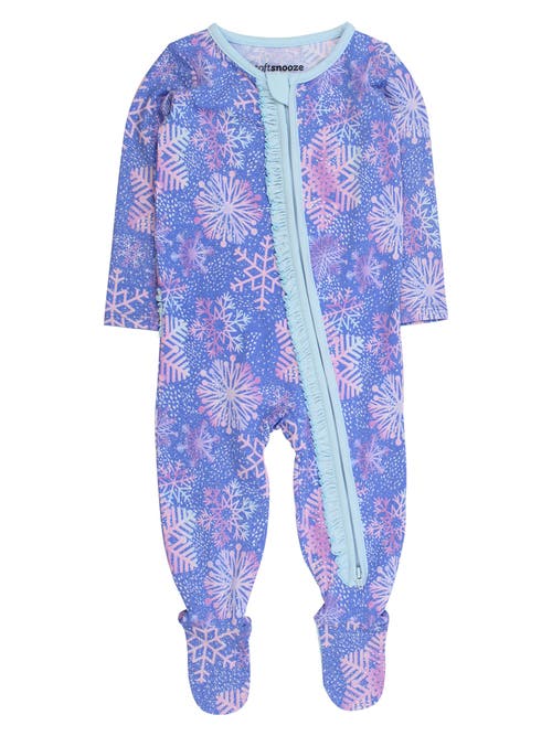 Rufflebutts Babies' Modal Blend Ruffle One Piece Footie Pajamas In Multi