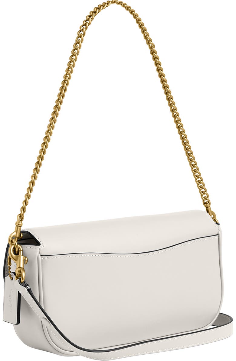 COACH Brook Refined Calf Leather Flap Chain Bag, Alternate, color, B4/ Chalk
