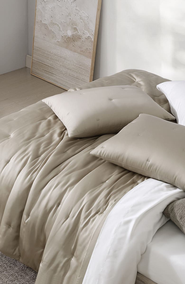 Sunday Citizen Silky Stitch Comforter, Alternate, color, Sandstone