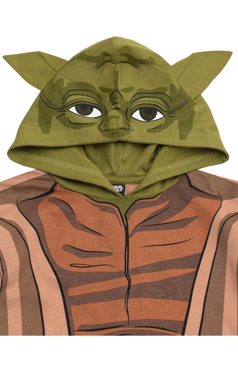 Star Wars Cosplay Hooded Tee, Alternate, color, Brown Green Yoda