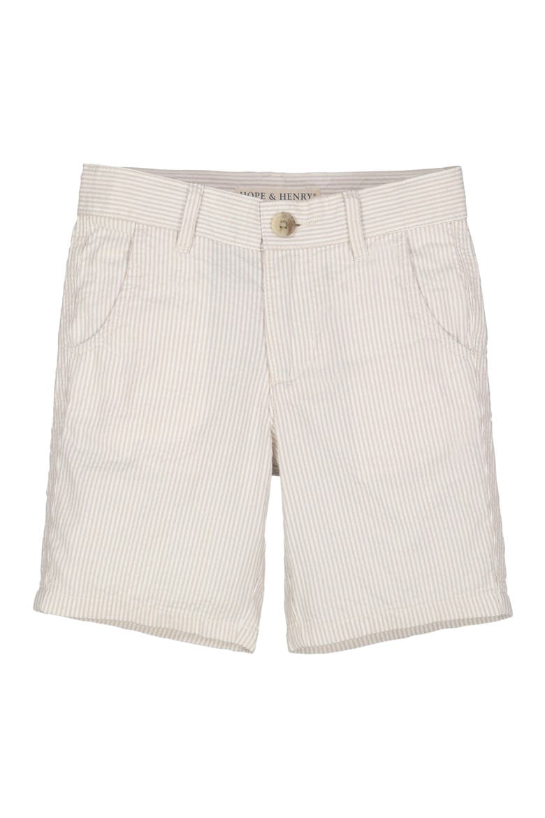 Baby Boys' Organic Seersucker Short, Infant, Alternate, color, Taupe Seersucker