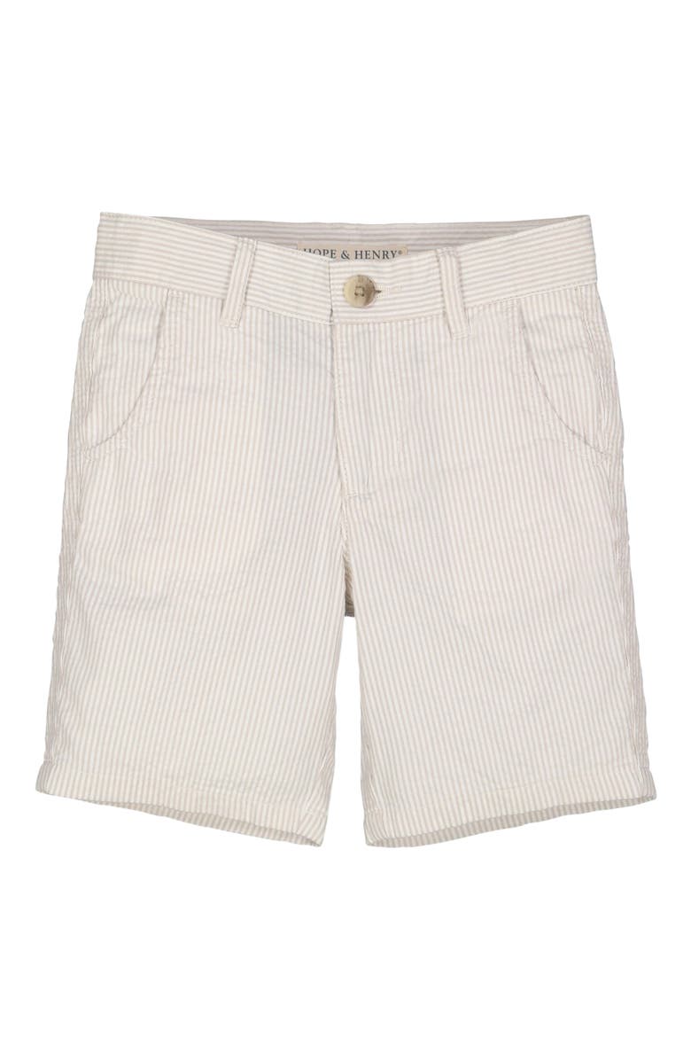 Hope & Henry Baby Boys' Organic Seersucker Short, Infant, Alternate, color, 