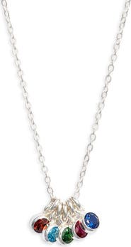 Set & Stones Multi Birthstone Charm Necklace