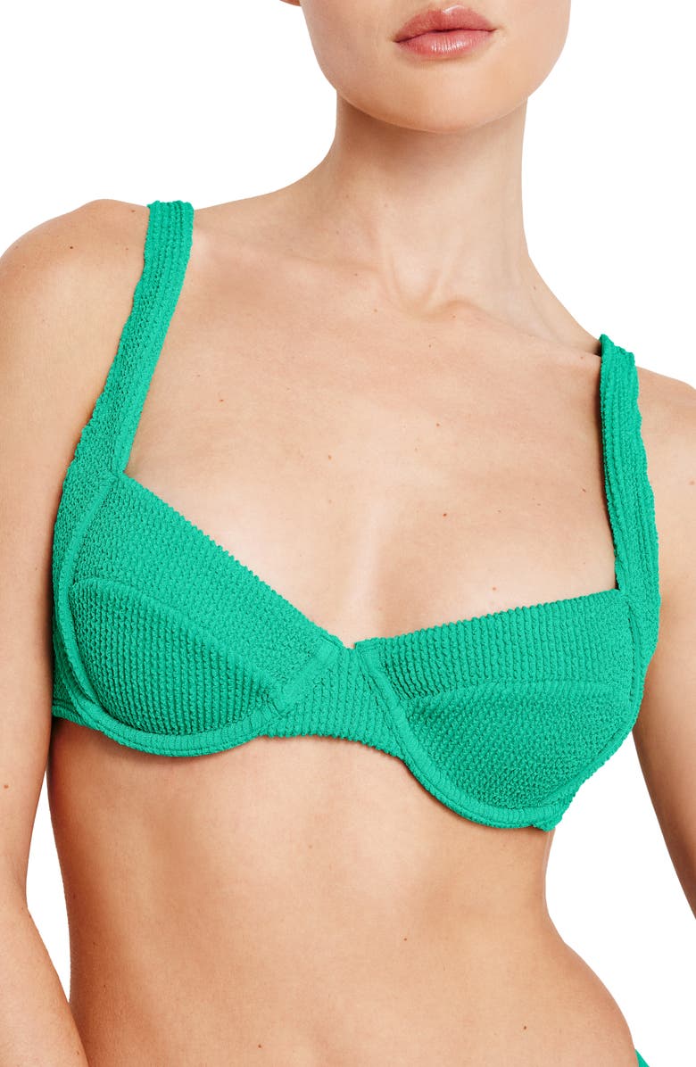 Good American Always Fit Underwire Bikini Top, Main, color, Jade Green001