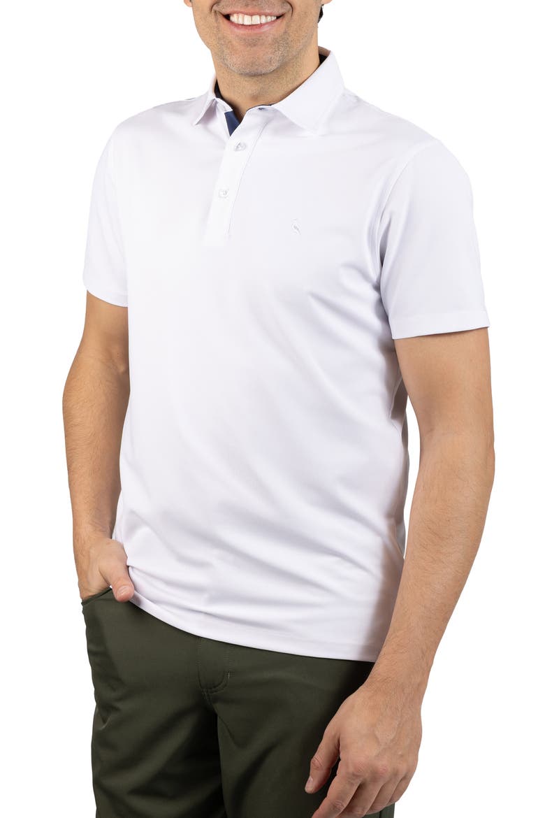 Micro Grid Performance Polo, Main, color, WHITE