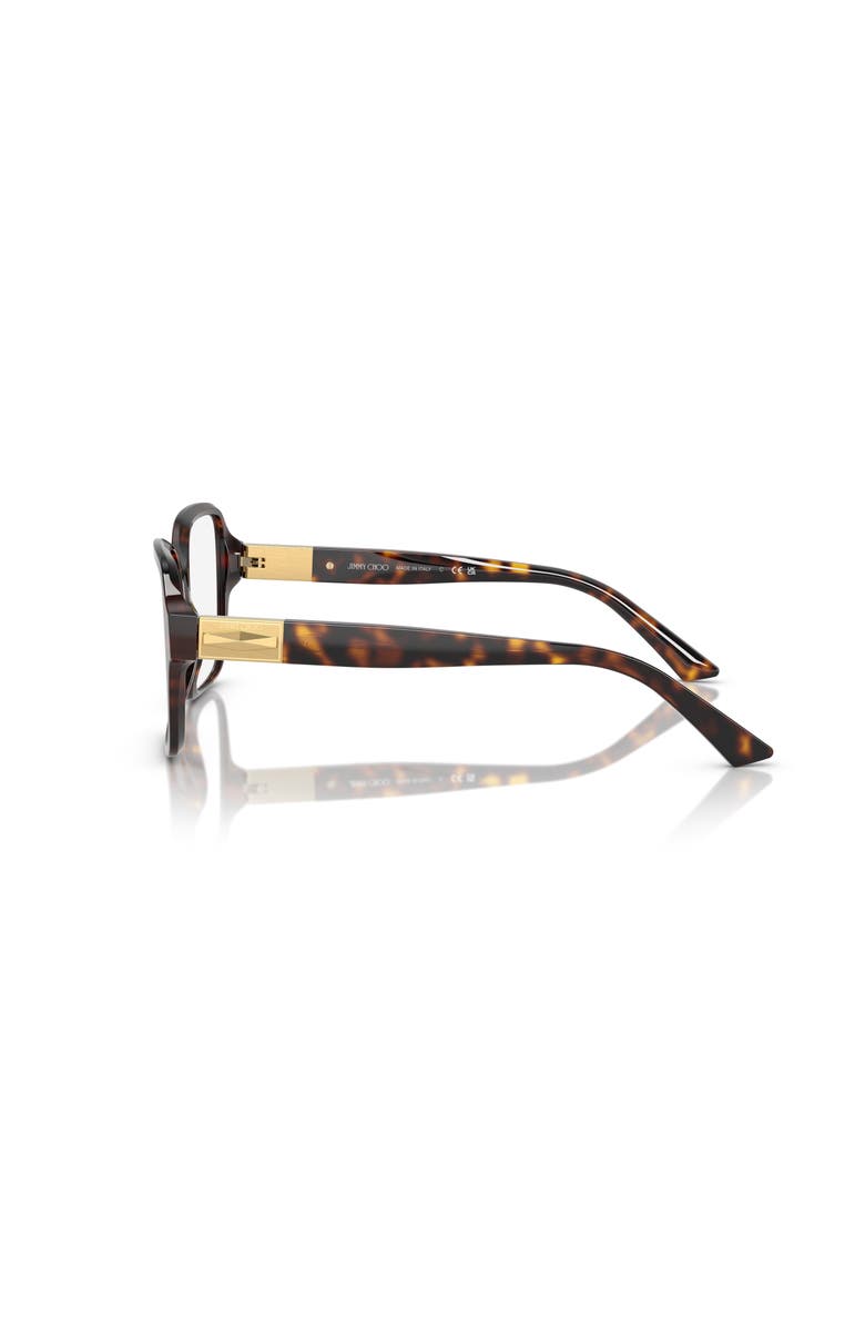 Jimmy Choo 52mm Square optical glasses, Alternate, color, Tortoise