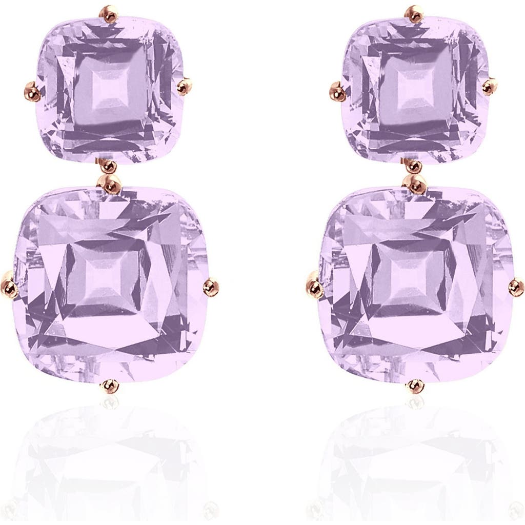 GOSHWARA Gossip Double Drop Earrings in Lavender  product